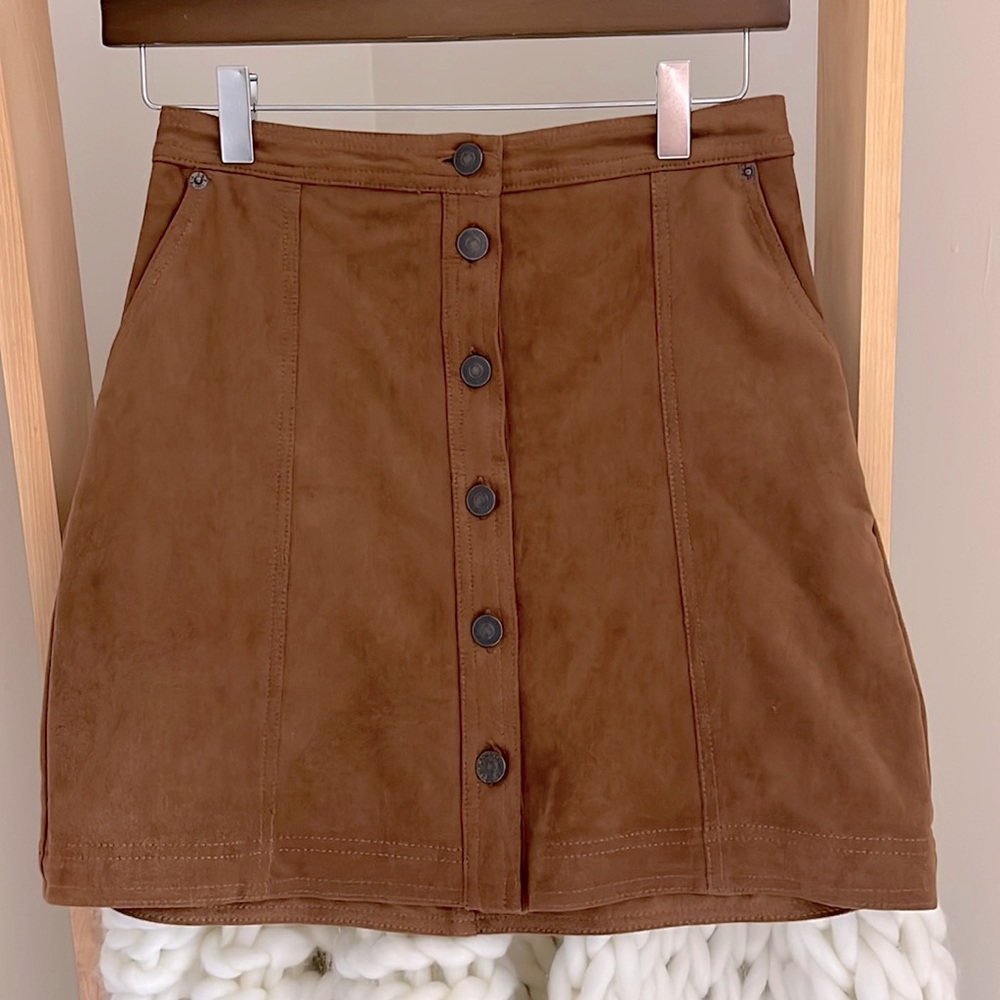 Abercrombie and Fitch Faux Suede Mini Skirt
